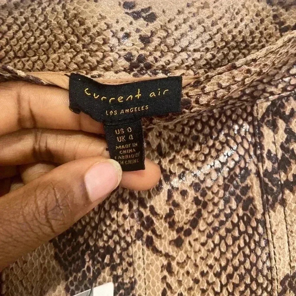 NWT Anthropologie Current air Python Print Midi Length Skirt Sz 0 - Picture 9 of 9